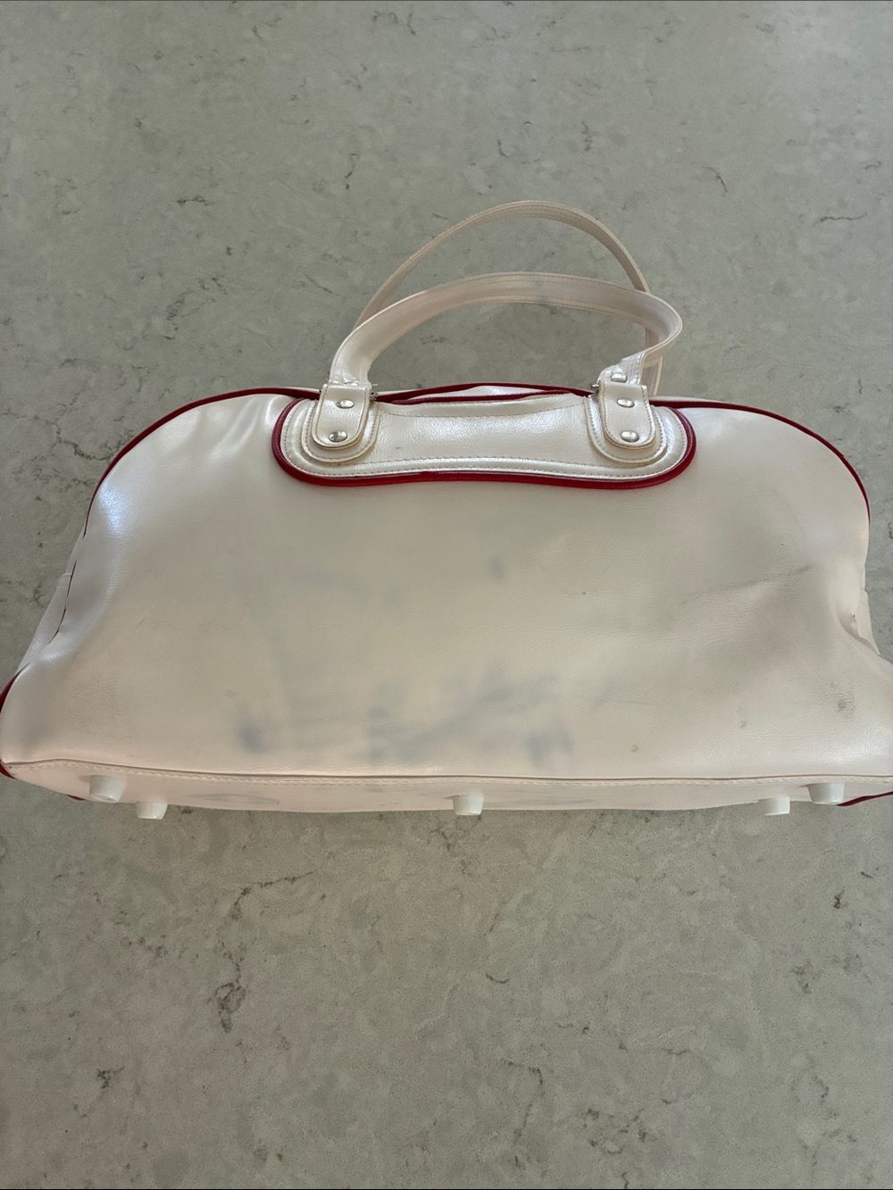 adidas white and red retro gym vintage bag - Picture 2 of 9
